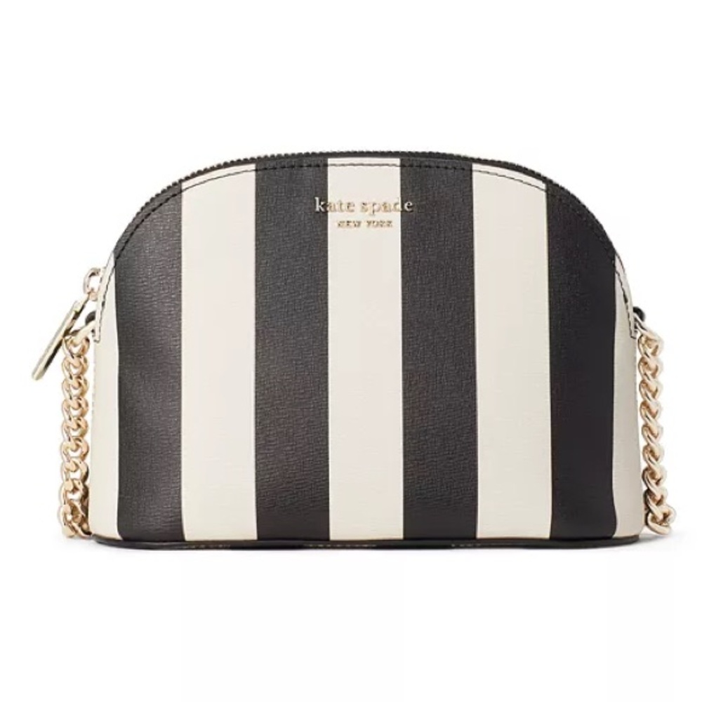 Kate Spade Black and White Striped Women's Crossbody Bag